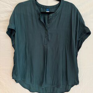 Women's Dolman-Sleeve Satin Shirt